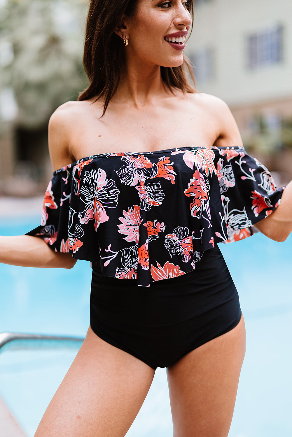 Off shoulder shop 2 piece swimsuit