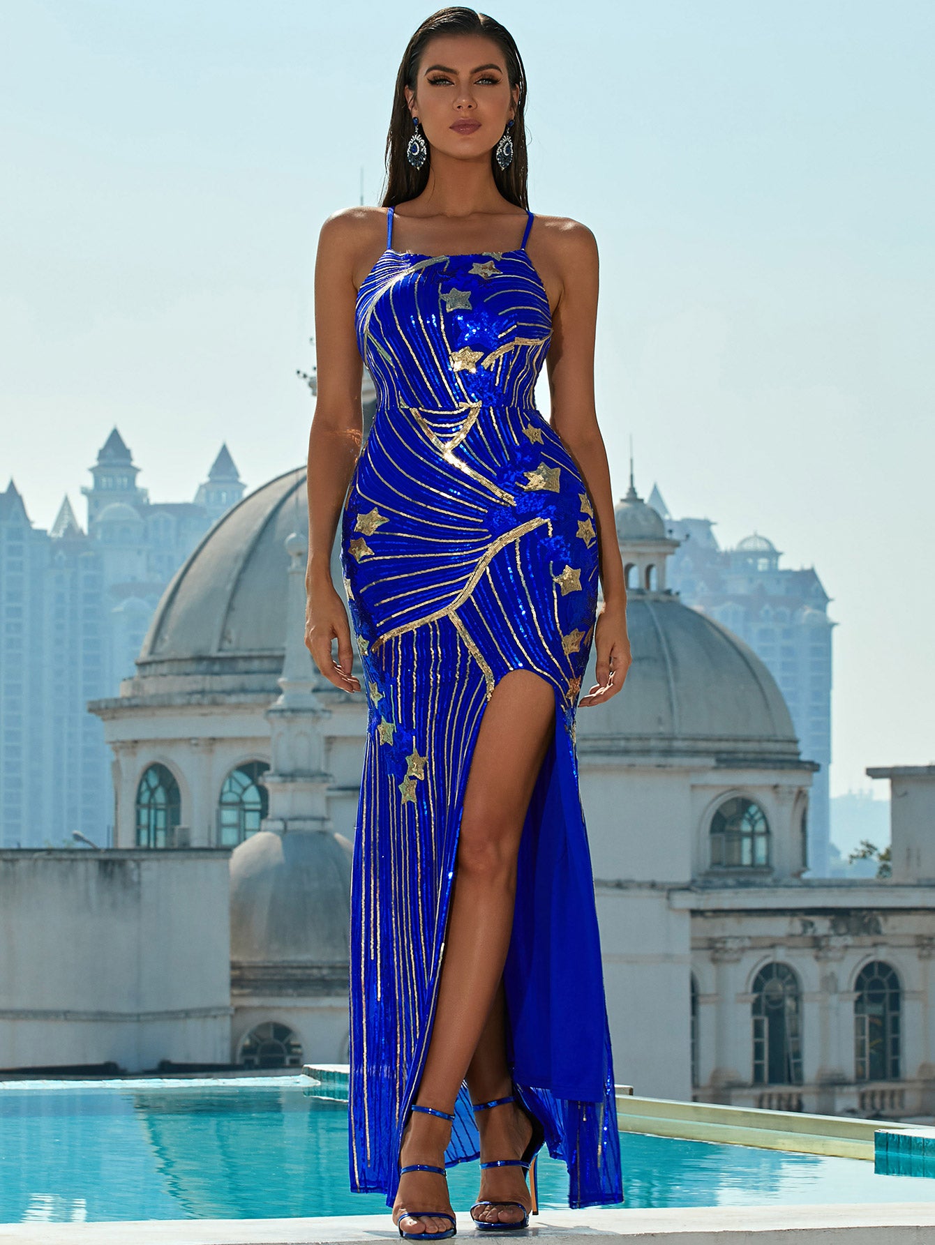 Sequin Backless Split Maxi Dress – La Boutique Dacula