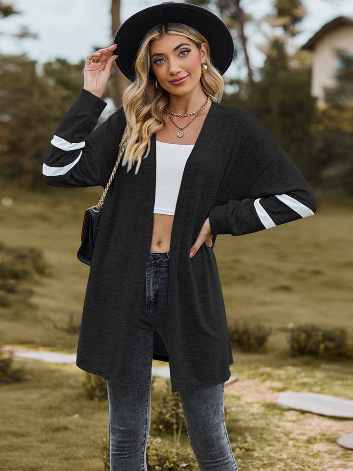 Trendsi Long Sleeve Cardigan Black / M