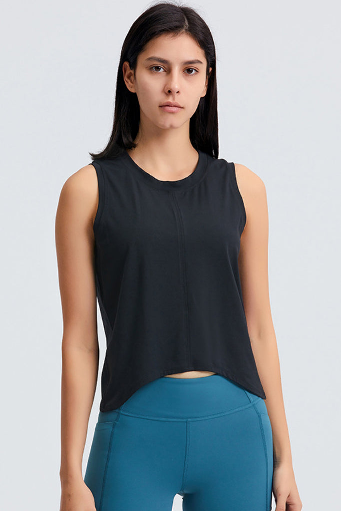 Curved Hem Active Tank – La Boutique Dacula