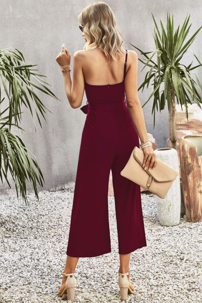 Shoulder 2024 tie jumpsuit